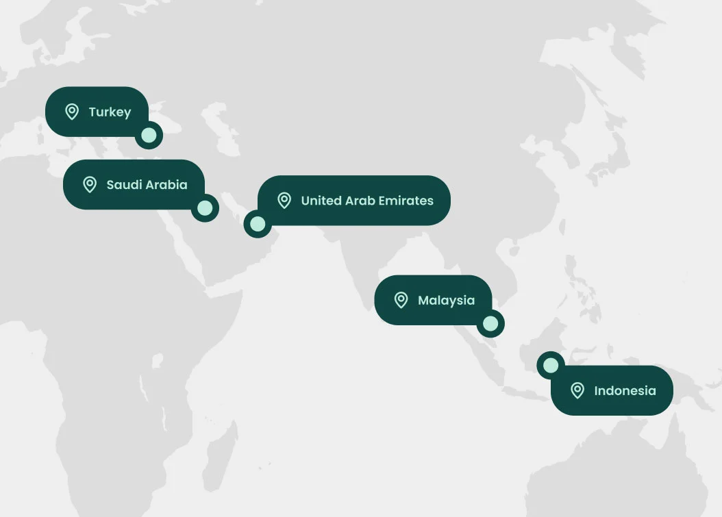 world map showing coffee locations